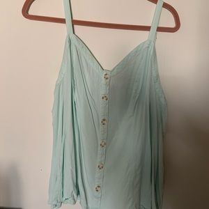 Blue tank top blouse
